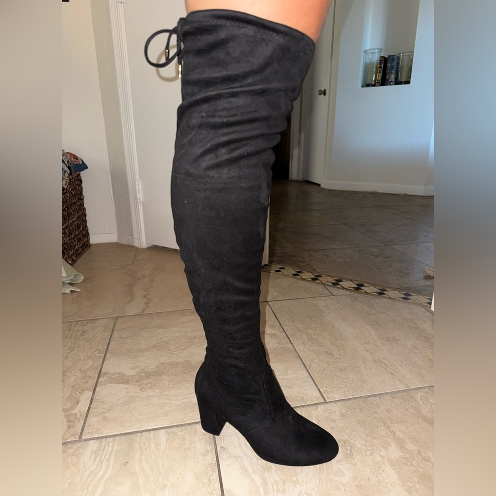 Candie's Black Over the Knee Boots